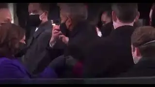 Kamala Harris and Michelle Obama Fist Bump at Joe Biden Inauguration