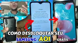 APRENDA A DESBLOQUEAR CONTA GOOGLE GRÁTIS QUALQUER ANDROID OU BINÁRIO DO CELULAR SAMSUNG A01