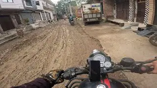 Kirari Colony Worst Road 😱 | 4K POV Bike Ride | Real Delhi Road Experience
