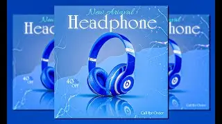 Product Ads Design | Headphone Ads Design | Product Banner Design in Photoshop