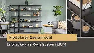 LIUM Designregal im Industrial Style | Schwarzes Regal individuell im 3D-Planer konfigurieren