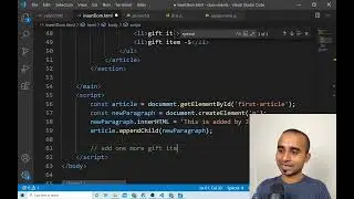 18 9 How to add elements to HTML using Javascript  Complete Web Development Course  programming hero