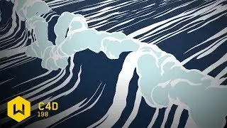 Easily build a toon shaded wave in Cinema 4D