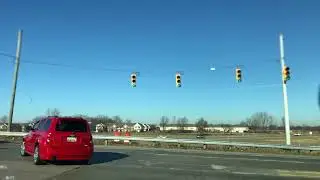 Driving to Chesterfield, Michigan from Saint Clair Shores, Michigan. Dec. 2021.