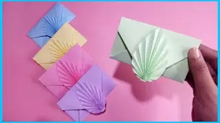 Easy Origami Envelope With Leaf Design | Origami Cute Envelope | Diy Works