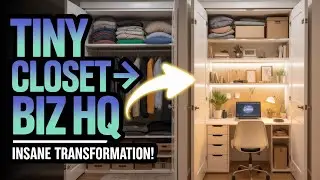 How to Transform a Tiny Closet into a Functional Business HQ!