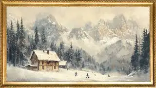 Winter Wonderland : Frame art tv screensaver with snowfall 4K | tv background | No Music