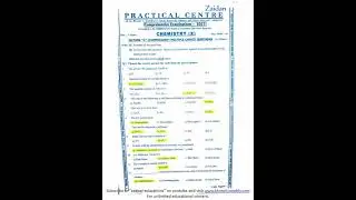 Practical Centre CE 2023 Paper Chemistry 10th