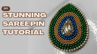 Stunning DIY Peacock Saree Pin Tutorial: Easy Beaded Brooch Making at Home!