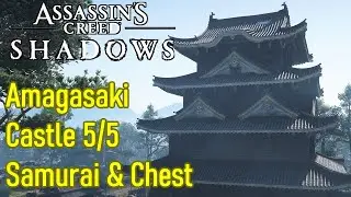 Assassin's Creed Shadows Amagasaki Castle walkthrough, 5/5 Samurai Daisho locations, legendary chest