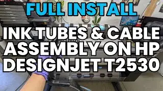 Установка чернильных трубок и кабельного узла на HP DesignJet T2530 — пошаговое руководство! #hp ...
