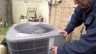 Inspection of outside Air Conditioning Unit