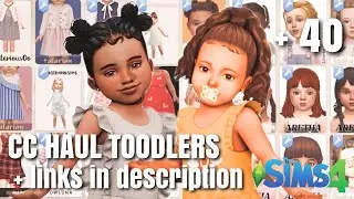 SIMS 4: HAUL CC - Toodlers (Cute Hairstyles, Clothes, Accessories) + CC Links in Description ✨️💕