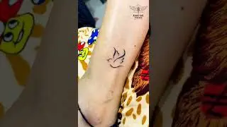 Small Birds Tattoo | Ankle Birds Tattoo | Ankle Tattoo Designs for Girls | Ansh Ink Tattoos #shorts