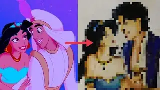Drawing Aladdin and Jasmine But in Anime Style✨💖#drawing#art