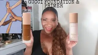 NEW GUCCI NATURAL FINISH FLUID FOUNDATION  420N & GUCCI SILK PRIMING SERUM