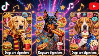 WATCH! Dogs in Cosplay Go on a Fast Food Frenzy! 🐶🍣🍕 | Wizard & Gamer Pets Eating Madness 🍤