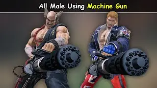Tekken 8 &ndash; All Male Characters Using Bryan&rsquo;s Machine Gun (Win Pose)