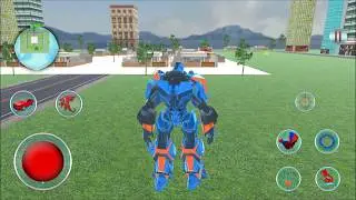 US Police Transform Robot Car Flying Fire Dragon | Android Gameplay