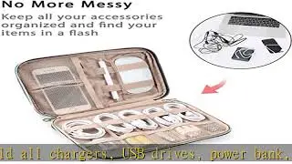 Electronic Organizer BAGSMART Travel Cable Organizer Bag for Hard Drives, Cables, Charger, Phone, U