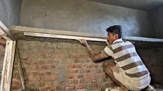 Loft Plastering Construction_Bedroom Lintel Slab Perfect Plaster with Cement|Slab Plastering