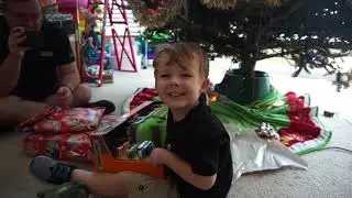 HD Opening Presents Christmas Morning 2018