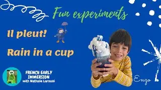 Rain in a cup fun science experiments - French Early Immersion with Nathalie Laroussi