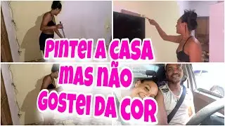 ROTINA DO DIA: PINTEI A CASA as paredes estavam muito feia+ COMPREI UMA SAPATEIRA NOVINHA✨ 