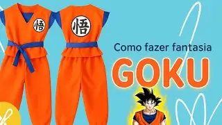 Como fazer fantasia do Goku infantil passo a passo (1° Parte)