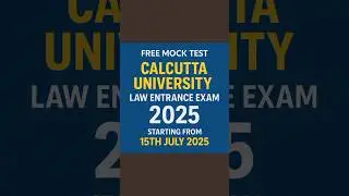 Calcutta University Law Entrance Exam 2025 #CULET 2025