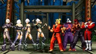 【KOF Mugen】Angel Team vs Shin Akuma Team 🔥 Intense AI Fight