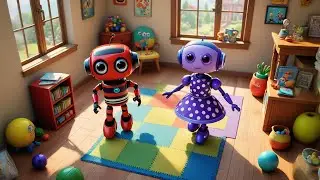 Six Toy Robots Count and Play | Counting Song for Kids | Nursery Rhymes and Learning Songs