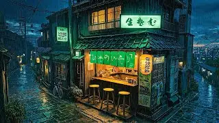 Soft Lofi Rainfall 🍜 1990s Japanese Retro Ramen Bar for Healing Nights 🌧 Lofi Chill Mix
