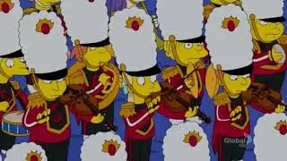 Homer Simpson conducts Stars and Stripes Forever