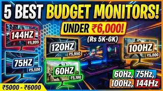 Top 5 Best Budget Gaming Monitor 💥 Best Monitor Under 5000 💥 Monitor Under 6000
