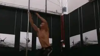 Acro pole dance dynamic tricks and combo