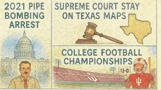 Texas Redistricting, Pipe Bombing Suspect Arrested, NCAA Football Conference Championships