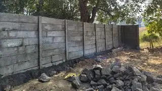 Readymade Cement Boundary Wall| Precast Concrete Making Process | Full Manufacturing #viedo  #viral 