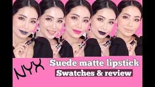 NYX SUEDE MATTE LIPSTICK |swacthes & review |BAHASA