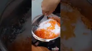 Carrot halwa 🥕 #carrothalwa #easyrecipe #kannada #kannadacooking #sweetrecipe #yt #shorts #sweet