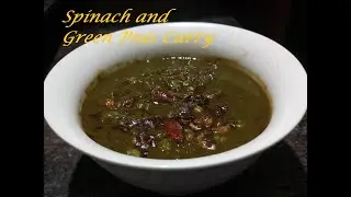 Palak Matar Recipe/ Spinach Peas curry recipe