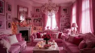 All Pink Living Room Valentines Day #Valentinesday #happyvalentinesday #screensaver #screenart