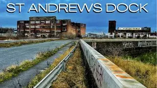 Exploring Abandoned St Andrews Docks - Hull - Drone footage.