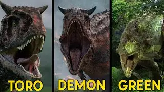 TODOS OS CARNOTAUROS DE JURASSIC WORLD 