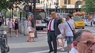 President Donald Trump Directing Traffic