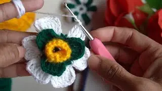 WOW 🌸 Super Easy Layered Crochet Flower | Perfect for Keychain, Brooch & Gifts 💰