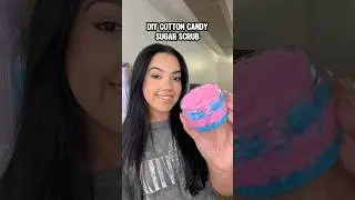 DIY Cotton Candy Sugar Scrub #diy #bodyscrub #treehut #skincare