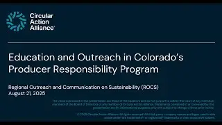 Education & Outreach in Colorado: How it Works and How Local Governments Can Participate