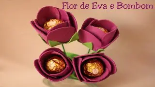 Flor de Eva com bombom - Boa dica para presente