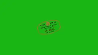 passport stamp green screen video